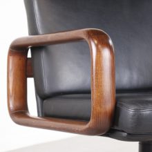 Burkhard Vogtherr - \\\' Hombre \\\' Rosenthal studio line - Mid century leather sivel office chairs - Vintage design leren bureaustoelen 1970s 2