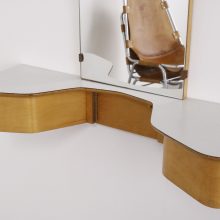 Cees Braakman EB05 dressing table Pastoe 1950s - Mid century Dutch design plywood vanity mirror - Vintage design kaptafel 6