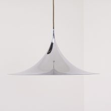 Claus Bonderup & Torsten Thorup – Fog & Morup Semi chrome hanging lamp Danish design pendant 1960s - Vintage Deens design hanglamp 1