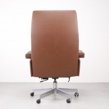 De Sede - DS 35 Executive directional swivel office desk chair - Mid century Swiss cognac leather - Vintage design bureaustoel 1960s 4