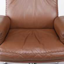 De Sede - DS 35 Executive directional swivel office desk chair - Mid century Swiss cognac leather - Vintage design bureaustoel 1960s 5