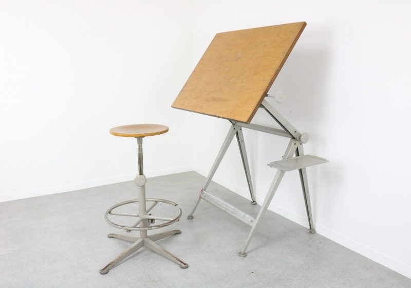 Friso Kramer & Wim Rietveld - Reply drawing board drafting table - Ahrend de Cirkel - Mid century Dutch industrial design 1960s - Vintage industriele Tekentafel 9