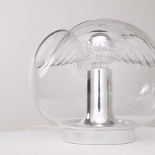 Koch & Lowy - Peill & Putzler - Mid century german glass chrome table desk lamp 1970s - Vintage Design glazen bureaulamp 3