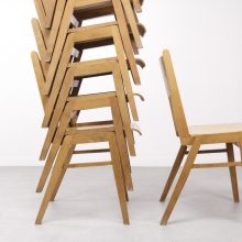 Mid century German design plywood stacking chairs 1950s 1960s - Vintage Duits design stapelstoelen 8