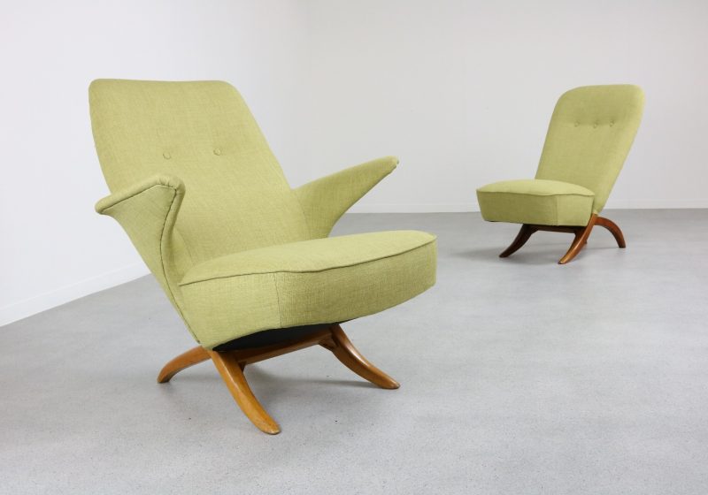 Theo Ruth \'Pinguïn & Congo\' Artifort - Mid century dutch design lounge chair - Vintage nederlands design fauteuils 1