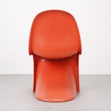 Verner Panton - Red S chairs - Fehlbaum Herman Miller 1970s Mid century molded plastic dining chairs - Vintage design eetkamerstoelen 5