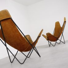 Jorge Ferrari Hardoy - Original pair of Butterfly lounge chairs - Knoll International USA - Mid century - Vintage design fauteuil 1970s 6