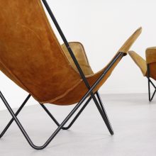 Jorge Ferrari Hardoy - Original pair of Butterfly lounge chairs - Knoll International USA - Mid century - Vintage design fauteuil 1970s 8
