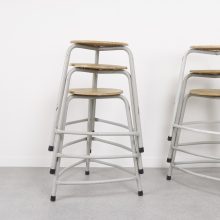 Mid century Dutch design industrial workingshop stool - Vintage design industriele werkkruk Ahrend 6