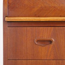 Egon Ostergaard - Mid century Swedish roll-top secretary desk in teak 1960s - Vintage Zweeds design secretaire bureau 4