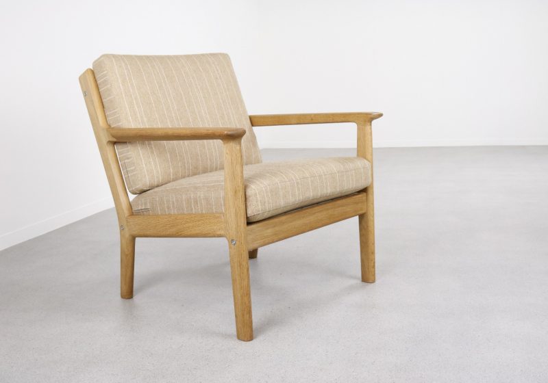 Hans J Wegner - Oak Lounge chair model GE-265 Getama - Mid century Danish seating group - Vintage Deens design fauteuil 1