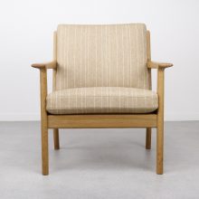 Hans J Wegner - Oak Lounge chair model GE-265 Getama - Mid century Danish seating group - Vintage Deens design fauteuil 2