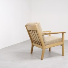 Hans J Wegner - Oak Lounge chair model GE-265 Getama - Mid century Danish seating group - Vintage Deens design fauteuil 9