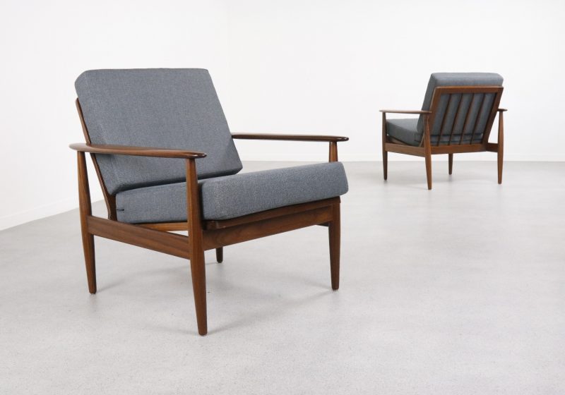 Mid century Danish teak lounge chair 1960s Vintage design Deense fauteuils 1