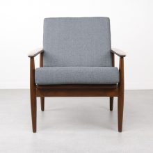 Mid century Danish teak lounge chair 1960s Vintage design Deense fauteuils 3