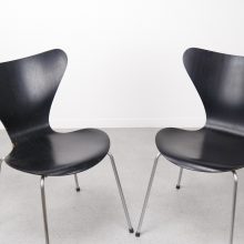 Early Arne Jacobsen - Fritz Hansen 3107 Series 7 1960s dining chairs - vintage vlinderstoelen eetkamerstoelen 9