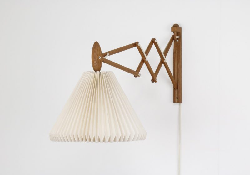 Erik Hansen - La Klint 334 : 335 - Mid century Danish scissor wall lamp in teak 1950s - Vintage Deens design schaar wandlamp 1