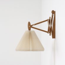 Erik Hansen - La Klint 334 : 335 - Mid century Danish scissor wall lamp in teak 1950s - Vintage Deens design schaar wandlamp 3