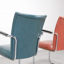 Gebroeders de Wit - Gispen de Wit cantiliver lounge chairs - Mid century Dutch design 1950s - Vintage buisframe fauteuils 4