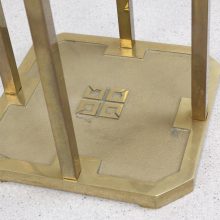 Peter Ghyczy T18 Pioneer series - Mid century Dutch design side table brass glass - vintage design bijzettafel 5