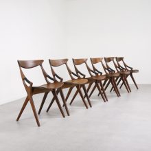 Arne Hovmand Olsen \\' Model 71 \\' Mogens Kold sculptural mid century Danish dining chairs 1950s 1