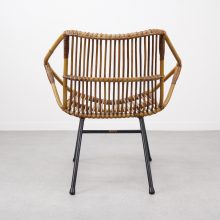 Dirk van Sliedregt - Rohé Noordwolde mid century Dutch design wicker lounge chair - Vintage Nederlands design rieten fauteuil 1950s 6