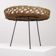 Rohe Noordwolde - Dirk van Sliedregt Rotan bijzettafel salontafel - Mid century Dutch hairpin rattan side table coffee table 2