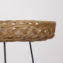 Rohe Noordwolde - Dirk van Sliedregt Rotan bijzettafel salontafel - Mid century Dutch hairpin rattan side table coffee table 5