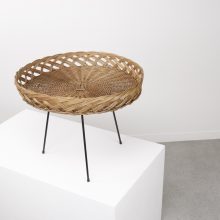 Rohe Noordwolde - Dirk van Sliedregt Rotan bijzettafel salontafel - Mid century Dutch hairpin rattan side table coffee table 8