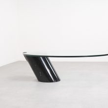 Ronald Schmitt - K1000 coffee table Form Design Team - Mid century Swiss design Nero Marquina marble 1974 - Vintage Zwitsers design marmeren salontafel 1