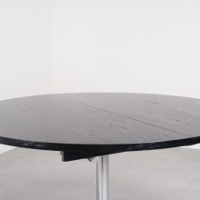 Tecta - Mid century German design extendable dining table ebonized ash 1970s - Vintage Duits design geeboniseerd essen eetkamertafel 3