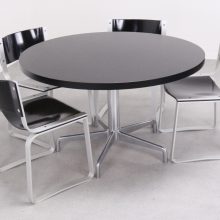 Anne Castelli - Castelli Italy - Cast aluminum mid century design dining table 1960s - Vintage Italiaanse design eetkamertafel 6