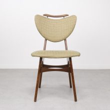 Louis van Teeffelen Webe style dining chairs - Vintage Dutch design heart shaped - Vintage Nederlands design eetkamerstoelen 2