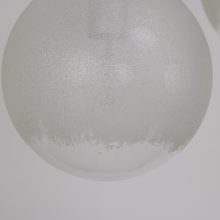 Mid century frosted glass hanging lamp 1960s 1970s - Vintage design glazen hanglamp 2