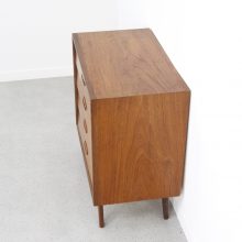 3 Vintage Nederlands design ladenkastje teak nachtkastje - Mid century Dutch night stand chest with drawers 1960s