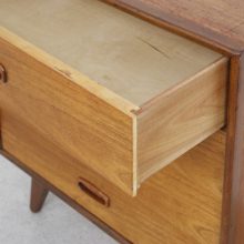 5 Vintage Nederlands design ladenkastje teak nachtkastje - Mid century Dutch night stand chest with drawers 1960s