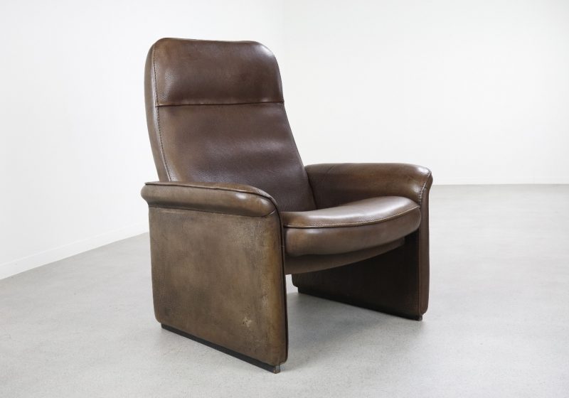 De Sede DS-50 Lounge chair - Mid century Swiss design nech leather recliner 1970s - Vintage design buffelleer fauteuil 1