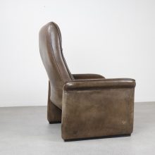 De Sede DS-50 Lounge chair - Mid century Swiss design nech leather recliner 1970s - Vintage design buffelleer fauteuil 8