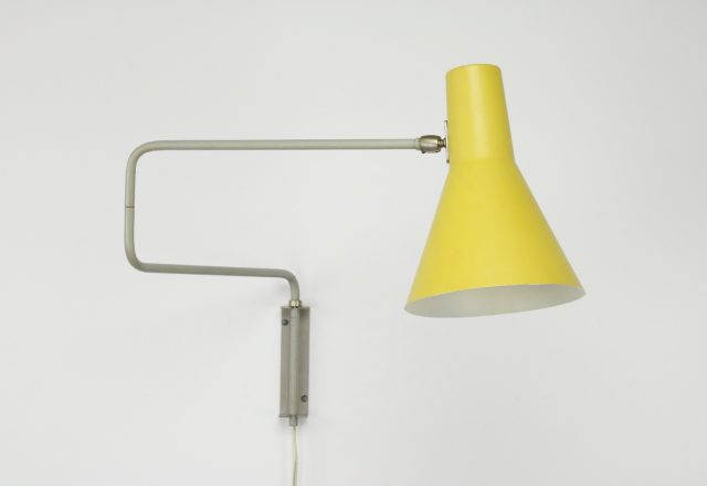 J Hoogervorst - Anvia almelo 1950s - Elbow Paperclip 7101 Mid Century wall lamp dutch design - Vintage Nederlands design wandlamp 1