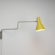 J Hoogervorst - Anvia almelo 1950s - Elbow Paperclip 7101 Mid Century wall lamp dutch design - Vintage Nederlands design wandlamp 9