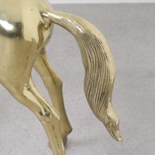 Large Mid Century brass horse sculpture statue 1970s - Vintage messing paard scluptuur beeld 5