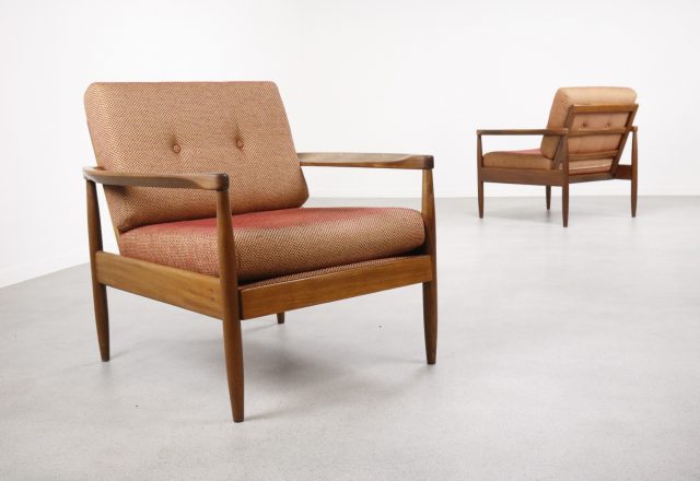 Mid century Danish teak lounge chairs 1960s - Vintage Deens design fauteuils 1