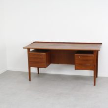 Peter Løvig Nielsen - Lovig Dansk 1960s - Mid century solid teak Danish free standing writing desk - Vintage Deens design massief teak bureau 5