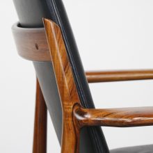 Arne Vodder - Sibast Denmark armchairs model 431 - Rosewood black leather Mid century Danish design 1960s 10