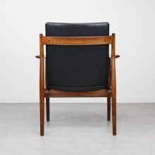 Arne Vodder - Sibast Denmark armchairs model 431 - Rosewood black leather Mid century Danish design 1960s 7