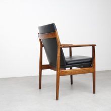 Arne Vodder - Sibast Denmark armchairs model 431 - Rosewood black leather Mid century Danish design 1960s 9