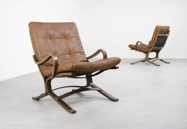 Early pair of Ingmar Relling - Siesta lounge chair by Westnofa - Mid century scandinavian chair - Vintage design fauteuil 1960s 1