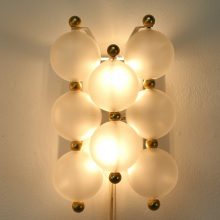 J T Kalmar Tulipan style glass ball wall Light - Mid century Austrian design wall lights 1960s 6