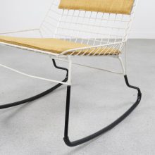 Cees Braakman - Pastoe Flamingo rocking chair 1950s - Mid century Dutch design wire chair - Vintage Nederlands design schommelstoel 4