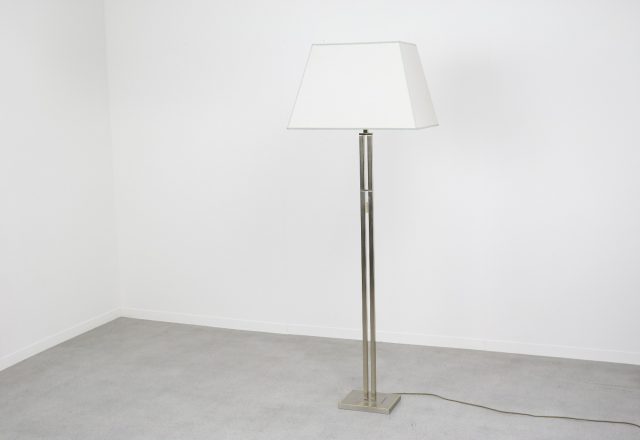 JJS Switzerland - Hollywood regency floor lamp 1980s - Willy Rizzo style Mid century brass floor light 1